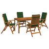 vidaXL 5-Piece Garden Dining Set Naturel Bois d'Acacia Massif