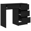 vidaXL Bureau Ch&ecirc;ne noir 90 x 37,5 x 75 cm Bois d'ing&eacute;nierie