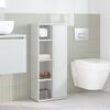 vidaXL Meuble de salle de bain avec porte-rouleau blanc 39x22x90 cm