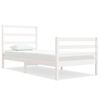 vidaXL Cadre de lit sans matelas blanc bois de pin massif 90x190 cm