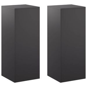 vidaXL Support de Plante 2 pc Noir 40 x 40 x 100 cm Acier