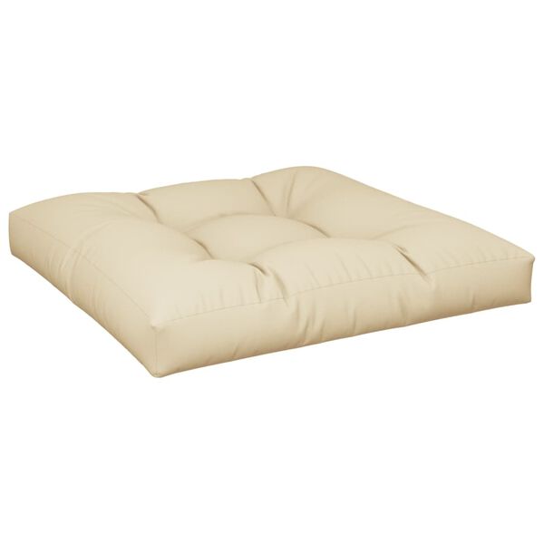 vidaXL Coussins de palette lot de 2 beige tissu