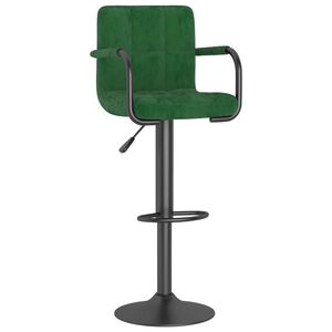 vidaXL Tabouret de bar Vert fonc&eacute; Velours