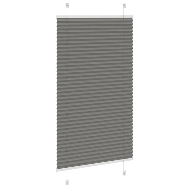 vidaXL Store pliss&eacute; anthracite 80x100 cm largeur du tissu 79,4 cm