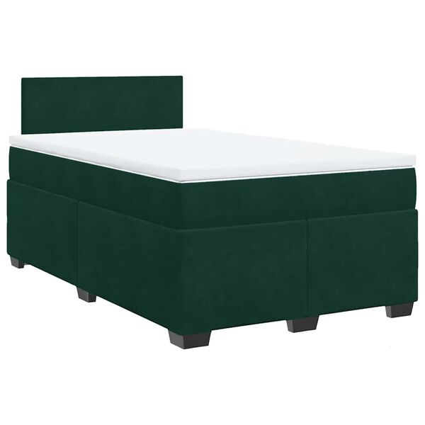 vidaXL Sommier &agrave; lattes de lit avec matelas vert fonc&eacute; 120x190 cm