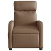 vidaXL Fauteuil inclinable &eacute;lectrique Marron Tissu