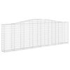 vidaXL Paniers à gabions arqués 9 pcs 400x30x120/140 cm Fer galvanisé
