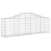 vidaXL Paniers à gabions arqués 3 pcs 200x30x60/80 cm Fer galvanisé