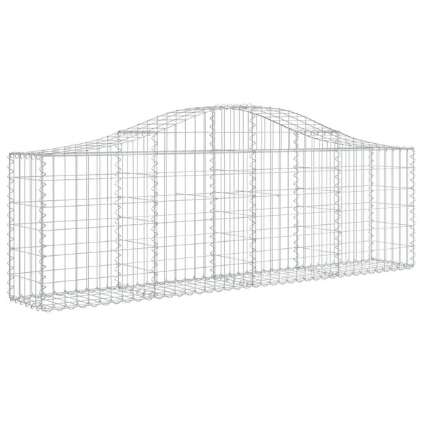 vidaXL Paniers à gabions arqués 3 pcs 200x30x60/80 cm Fer galvanisé