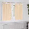 vidaXL Rideaux occultants avec anneaux 2 pcs Cr&egrave;me 140 x 140 cm
