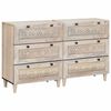vidaXL Buffet 2 pcs Blanc 120 x 33,5 x 75 cm bois de manguier massif