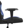 vidaXL Chaise de jeu Noir et bleu Tissu