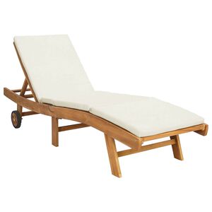 vidaXL Transat Polyester Marron et cr&egrave;me