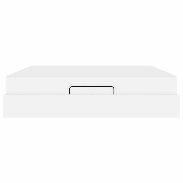 vidaXL Cadre de lit avec matelas avec matelas 2 pcs Blanc PVC