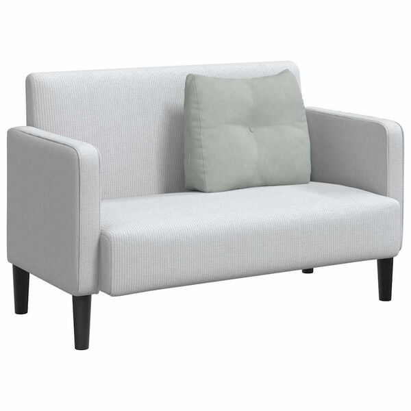 vidaXL Coussin de Dos Gris clair 60 x 24 x 50 cm Velours