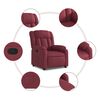vidaXL Fauteuil inclinable Rouge bordeaux Tissu