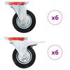 vidaXL 12 pcs Roulettes pivotantes 100 mm