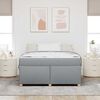 vidaXL Cadre de lit avec matelas Gris clair 140 x 200 cm tissu