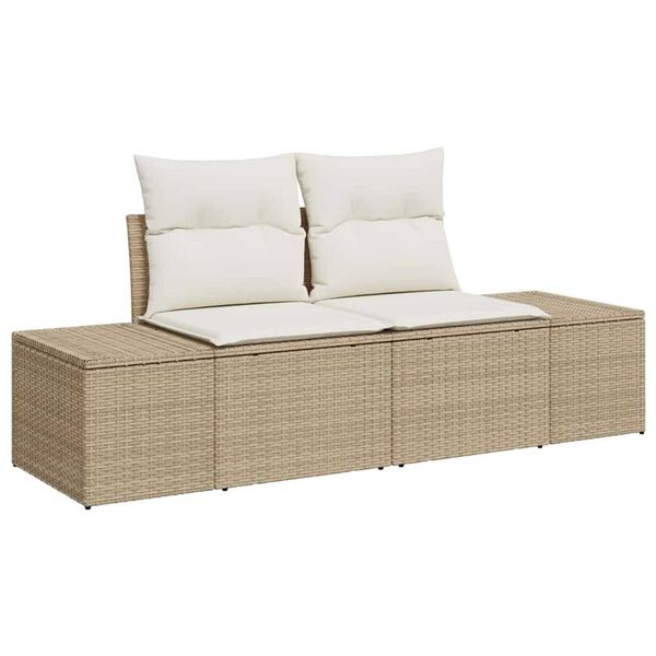 vidaXL Ensemble de canapé de jardin 6 pcs Beige 55 x 62 x 69 cm