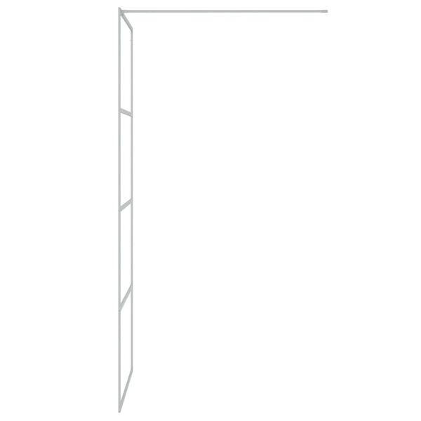vidaXL Paroi de douche Argenté 80x195 cm Verre ESG transparent