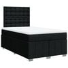 vidaXL Sommier &agrave; lattes de lit avec matelas noir 120x190 cm tissu