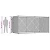 vidaXL Chenil d'ext&eacute;rieur pour chiens 382x192x185 cm