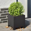 vidaXL Jardini&egrave;res 2 pcs noir 30x30x30 cm acier