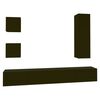 vidaXL Ensemble de meubles TV 5 pcs Noir Bois d'ing&eacute;nierie