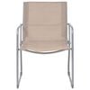 vidaXL Salon de jardin 4 pcs Tissu et acier Taupe