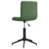 vidaXL Chaises pivotantes &agrave; manger lot de 2 Vert fonc&eacute; Velours