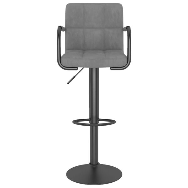 vidaXL Tabourets de bar lot de 2 gris clair velours