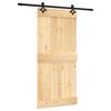 vidaXL Porte coulissante Naturel et noir 95 x 210 cm