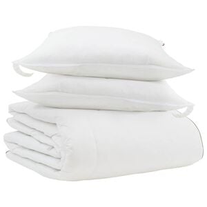 vidaXL Duvet d'hiver avec oreiller 3 pcs Blanc Plume de canard