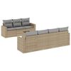 vidaXL Salon de jardin avec coussins 8 pcs beige r&eacute;sine tress&eacute;e