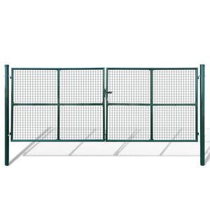 vidaXL Portail de jardin en maille 400x150 cm