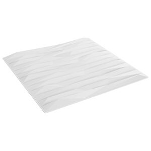 vidaXL Panneaux muraux 12 pc 50 x 50 cm Pierre Blanche Mousse XPS