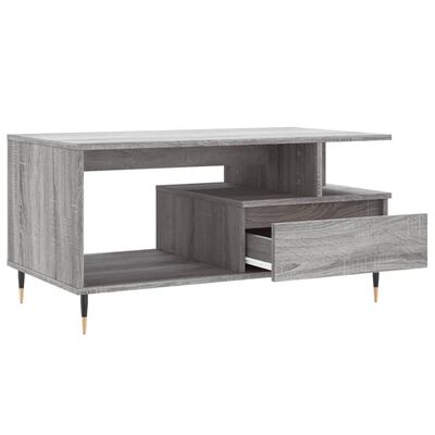 vidaXL Table basse Sonoma gris 90x49x45 cm Bois d'ingénierie