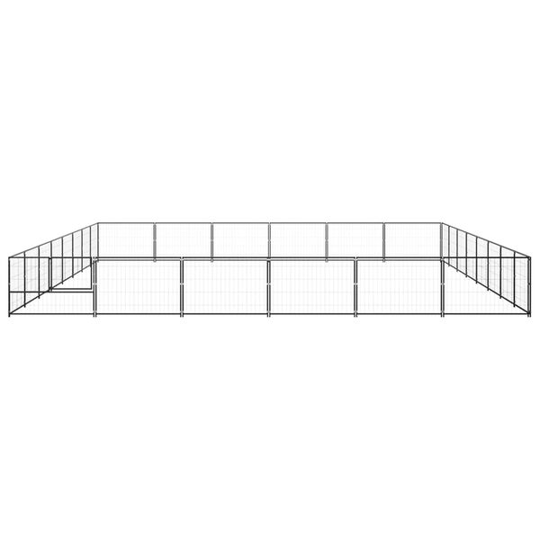vidaXL Chenil Noir 48 m² Acier