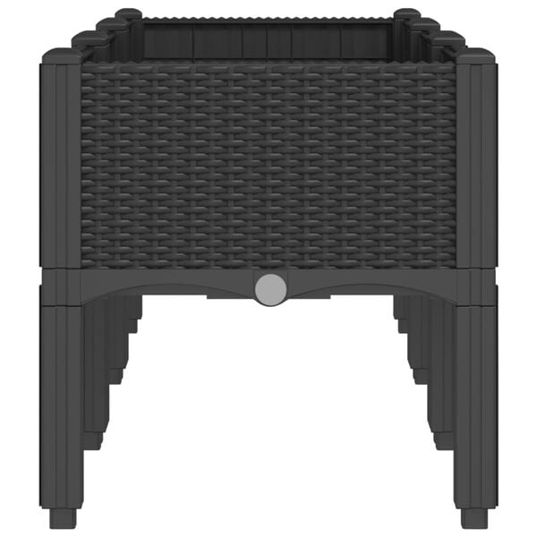 vidaXL Jardini&egrave;re avec pieds noir 120x40x42 cm PP