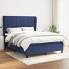 vidaXL Sommier &agrave; lattes de lit avec matelas Bleu 140x190 cm Tissu