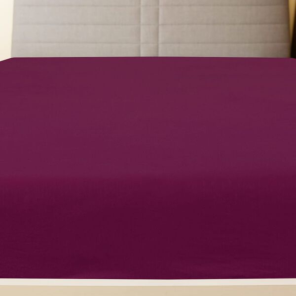 vidaXL Draps-housses Jersey 2 pcs Bordeaux 160x200 cm Coton