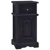 vidaXL Table de chevet caf&eacute; noir clair bois d'acajou massif