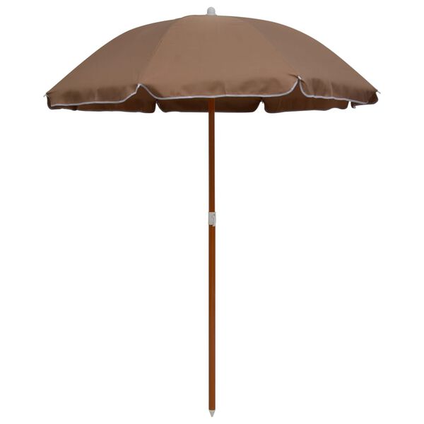 vidaXL Parasol de jardin avec m&acirc;t en acier 180 cm taupe
