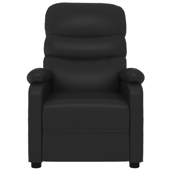 vidaXL Fauteuil &eacute;lectrique de massage Noir Similicuir