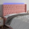 vidaXL T&ecirc;te de lit &agrave; LED Rose 203x16x118/128 cm Velours