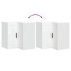 vidaXL Armoire d'angle murale de cuisine Porto blanc bois d'ing&eacute;nierie