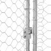 vidaXL Kennel pour Chiens 3 pcs Argent&eacute; 6 x 2 x 2 m Acier galvanis&eacute;