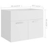 vidaXL Ensemble de meubles salle de bain 2 pcs Blanc Bois d'ing&eacute;nierie