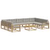 vidaXL Ensemble de canap&eacute;s d'ext&eacute;rieur 10 pc Blanc et gris clair