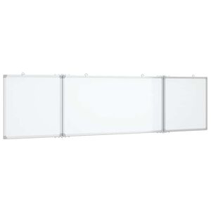 vidaXL Tableau blanc magn&eacute;tique pliable 160x40x1,7 cm aluminium